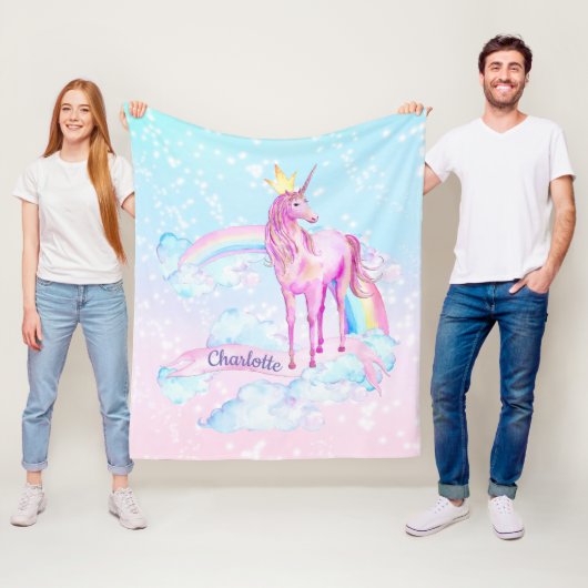 Unicorn Princess Personalisiert Unicorn Blanket Fleecedecke (Beispiel)