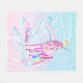 Unicorn Princess Personalisiert Unicorn Blanket Fleecedecke (Vorderseite (Horizontal))