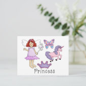 Unicorn Princess Postkarte (Stehend Vorderseite)