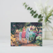 Unicorn Princess Postkarte (Stehend Vorderseite)