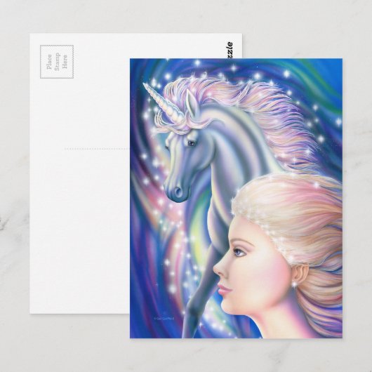 Unicorn Princess Postkarte (Vorne/Hinten)