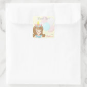 Unicorn Princess Quadratischer Aufkleber (Tasche)