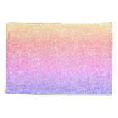 Unicorn Princess Rainbow Glitzer Personalisierter Kissenbezug (Rückseite)