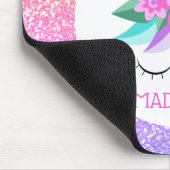 Unicorn Princess Rainbow Glitzer Personalisierter Mousepad (Ecke)