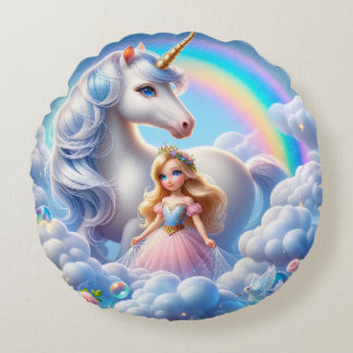 Unicorn Princess Rainbow Kissen - Pastel Fairytale