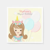 Unicorn Princess Serviette (Vorderseite)