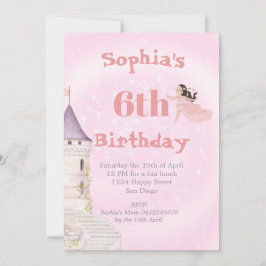 Unicorn Princess Stars Age Dark Hair Geburtstag Einladung