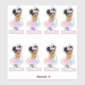 Unicorn Princess Sticker Baby Girl Pastel (Blatt)