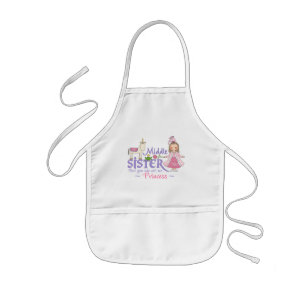 Unicorn-Prinzessin Middle Sister Apron Kinderschürze
