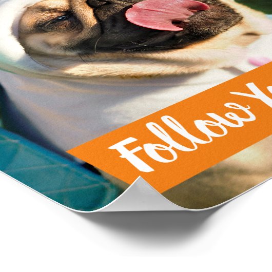 Unicorn Pug Poster (Ecke)