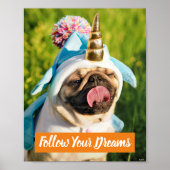 Unicorn Pug Poster (Vorne)