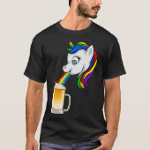 Unicorn Puke Rainbow Beer Funny Drink PBV T-Shirt (Vorderseite)