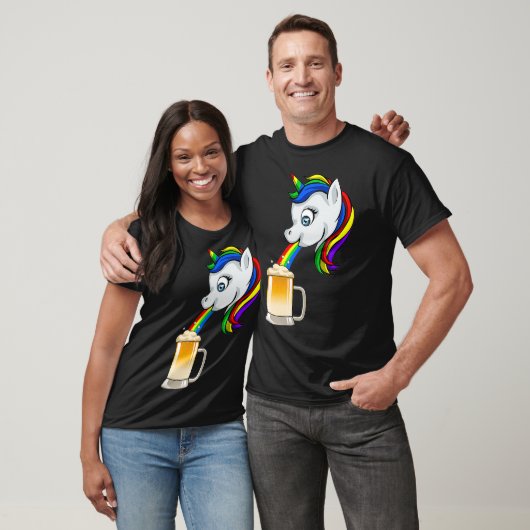 Unicorn Puke Rainbow Beer Funny Drink PBV T-Shirt (Unisex)