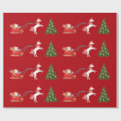 Unicorn Pulling Weihnachts-Weihnachtsgeschenke für Geschenkpapier (Flach)