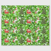 Unicorn Pulling Weihnachts-Weihnachtsgeschenke Geschenkpapier (Flach)