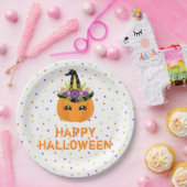 Unicorn Pumpkin Happy Halloween White Paper Teller (Party)