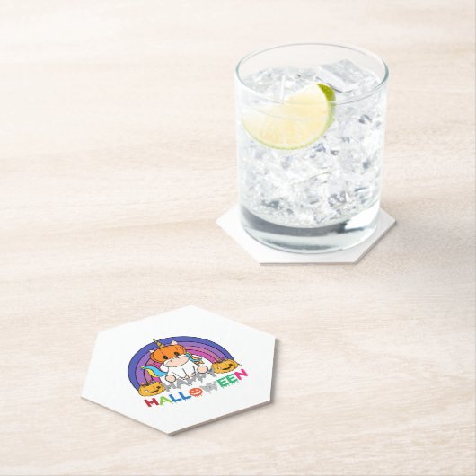 Unicorn Pumpkin Head For Halloween Untersetzer (Vor Ort)