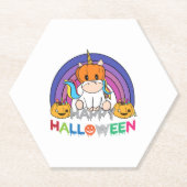 Unicorn Pumpkin Head For Halloween Untersetzer (Vorderseite)