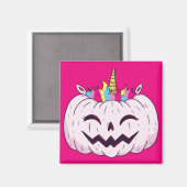 Unicorn Pumpkin Magnet (Vorderseite/Rückseite)