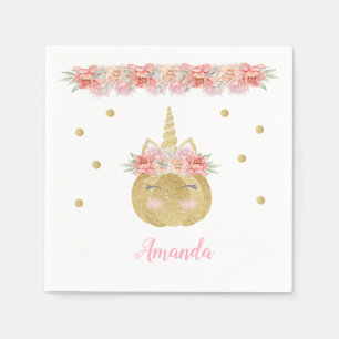 Unicorn Pumpkin Paper Napkin Serviette