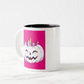 Unicorn Pumpkin Zweifarbige Tasse (Vorderseite Links)