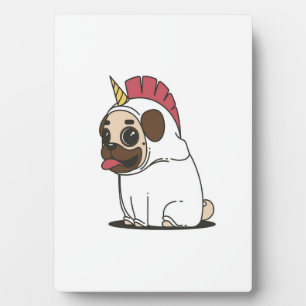 Unicorn Puppy Niedlicher Mops Dog Lover Gift Fotoplatte