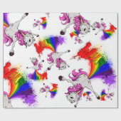 unicorn rainboart geschenkpapier (Flach)