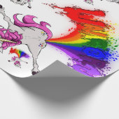 unicorn rainboart geschenkpapier (Ecke)