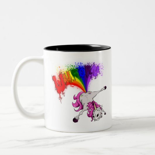 unicorn rainboart zweifarbige tasse (Links)