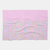 Unicorn Rainbow Arch Minimal 2b Geschirrtuch (Horizontal)