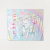 Unicorn Rainbow Baby Shooting Backrop Banner Wandteppich (Vorderseite (Horizontal))