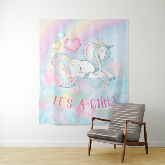 Unicorn Rainbow Baby Shooting Backrop Banner Wandteppich (Beispiel)