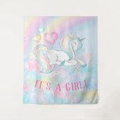 Unicorn Rainbow Baby Shooting Backrop Banner Wandteppich (Vorderseite)