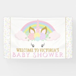 Unicorn Rainbow Baby Shower Banner