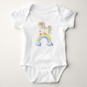 Unicorn Rainbow Baby Strampler (Vorderseite)