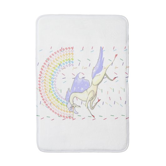 Unicorn, Rainbow Bathroom Badematte (Vorderseite Vertikal)