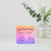 Unicorn Rainbow Business Card Quadratische Visitenkarte (Stehend Vorderseite)