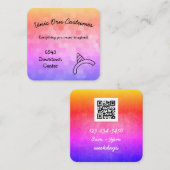 Unicorn Rainbow Business Card Quadratische Visitenkarte (Vorne/Hinten)