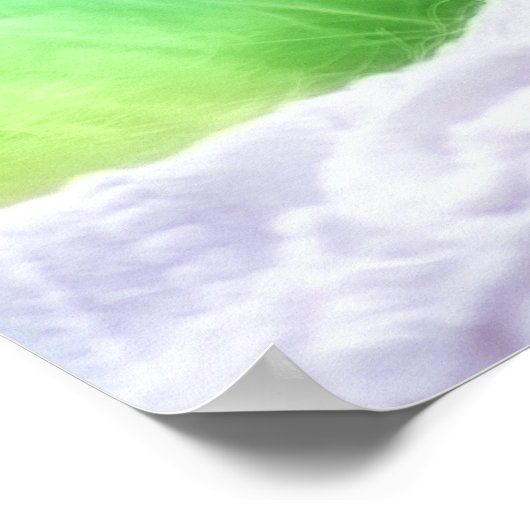 Unicorn Rainbow Cat Poster (Ecke)