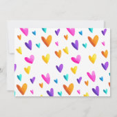 Unicorn Rainbow Colorful Birthday Invitation Einladung (Rückseite)