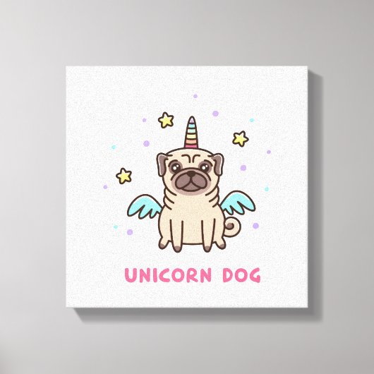 Unicorn Rainbow Dog Leinwanddruck (Vorderseite)