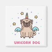 Unicorn Rainbow Dog Magnet (Vorne)