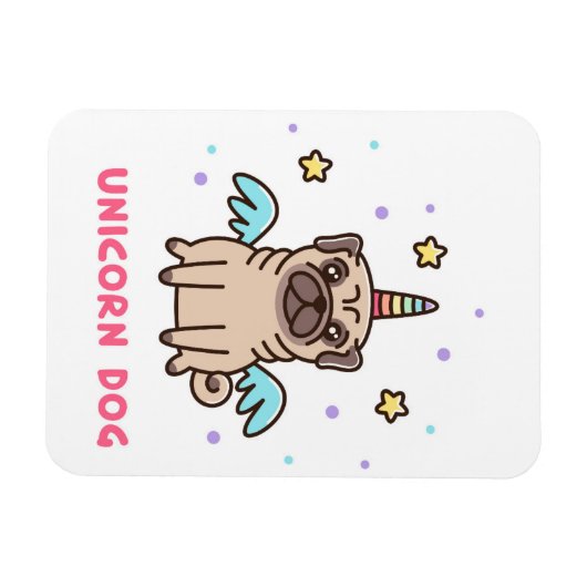 Unicorn Rainbow Dog Magnet (Horizontal)