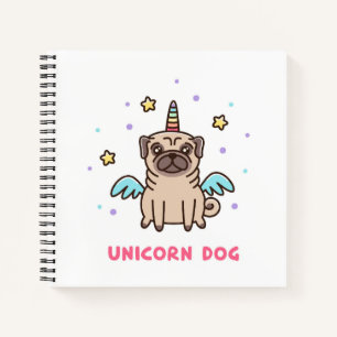 Unicorn Rainbow Dog Notizblock
