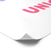 Unicorn Rainbow Dog Poster (Ecke)