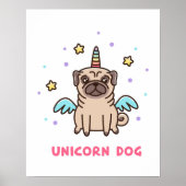 Unicorn Rainbow Dog Poster (Vorne)