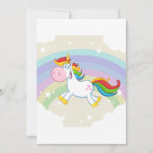 Unicorn Rainbow Einladung (Vorderseite)