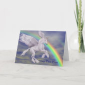 Unicorn Rainbow Fantasy Art Foto Card Karte (Vorderseite)