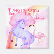 Unicorn Rainbow Flamingo Birthday Party Gefallen