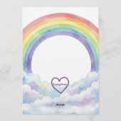 Unicorn Rainbow Fun Watercolor Birthday Einladung (Rückseite)